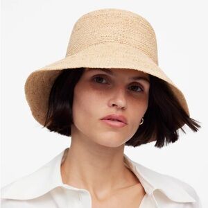 2 New Straw Packable Bucket Hats - Madewell & Nordstrom Brands, O/S.